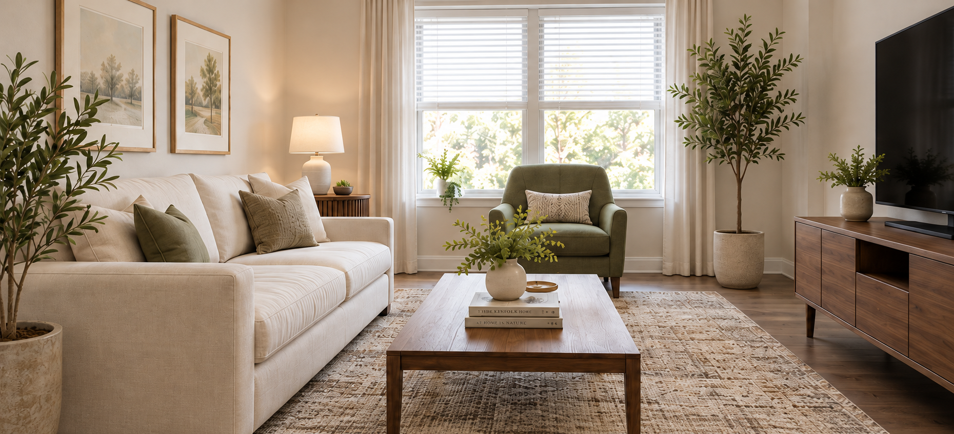 Warm Contemporary virtual furnishing concept
